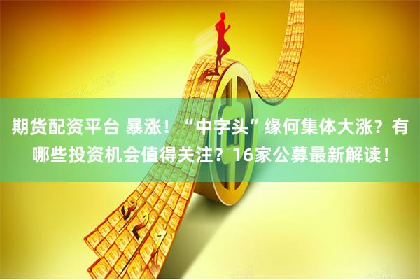 期货配资平台 暴涨！“中字头”缘何集体大涨？有哪些投资机会值得关注？16家公募最新解读！