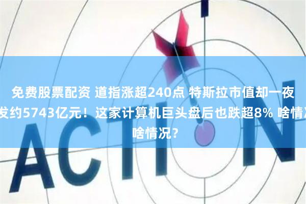 免费股票配资 道指涨超240点 特斯拉市值却一夜蒸发约5743亿元！这家计算机巨头盘后也跌超8% 啥情况？